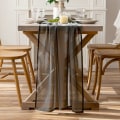 Miniatyrbillede 11 af 11: Chiffon bordløber hvid bryllup simpel hotelbord Fest festdekoration dug Bordløber Adenium obesum 73*220cm