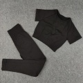 Miniatyrbilde 5 av 11: Yoga BH Crop top Sports BH Treningsantrekk Sømløs Polyester Gymsett 2pcsOrange L
