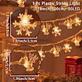 Miniatyrbillede 1 af 11: Juletræ Snefnug LED Lys Kæde Banner Juledekoration 2023 til Hjemmet Navidad Juletræsindretning Eventyrlys Vedhæng light style 1