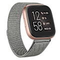 Miniatyrbilde 1 av 7: Metallreim for Fitbit Versa 2 Lite Sense-bånd Armbånd for Fitbit Versa 3 Håndledd Milanese Erstatningsarmbånd Klokkereim gun-col for Versa 3
