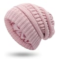 Miniatyrbilde 2 av 8: Høst og Vinter Ins Ny Hatt Dame Beskyttende Frisyre Varm Ull Strikket Sateng Hatt 9 Farger #6 yellow Average size