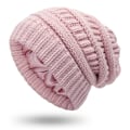 Miniatyrbilde 2 av 8: Høst og Vinter Ins Ny Hatt Dame Beskyttende Frisyre Varm Ull Strikket Sateng Hatt 9 Farger #9 navy blue Average size