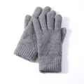 Miniatyrbilde 10 av 11: Varme strikkede hansker med fulle fingre for kvinner og menn, solide ullvotter med berøringsskjerm, tykke varme sykkel- og kjørehansker H46 Light Blue One Size