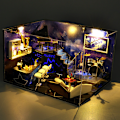 Miniatyrbild 4 av 4: DIY Dockskåpsminiatyr med möbler Monterad modellleksak Födelsedag Julklapp Default Title