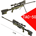 Miniatyrbillede 6 af 9: 1/6 Mini Puslespil AWM 1/6 AWM Sniper Rifle Plastik Samle Gun Model Militær Bygning til 12 Tommer Action Figur Display MK14