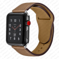 Miniatyrbilde 6 av 11: Lærreim for Apple Watch-rem 44mm 40mm 42mm 38mm 44 mm Smartklokke Tilbehør armbånd iWatch 3 4 5 SE 6 7 Wine red 42mm or 44mm