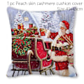 Miniatyrbild 1 av 11: Jultomten Jul Dörrmatta Kuddfodral Juldekorationer för Hemmet 2023 Navidad Ornament Julgransprydnader Nyårspresenter Pillowcase - 020