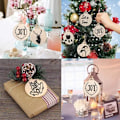 Miniatyrbild 2 av 11: 10 st DIY Trä Julgransprydnader Obehandlade Trä Julgran Hängande Dekorationer för DIY Hantverk Jul Hemfest Dekor JM01561