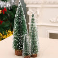 Miniatyrbilde 5 av 9: 1 stk. Mini juletre Liten Choinka Tre Snø Furu Base Tre Skrivebord Bord Ornamenter Navidad Xmas Dekor Nyttår 25CM As Picture Shown