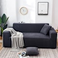 Miniatyrbild 6 av 11: Enfärgad Universal Sofföverdrag för Alla Årstider, Nordisk Trendig Stickad Stretch Allomfattande Sofföverdrag Dammtät Soffkudde Light camel coffee M [double length within 145-185cm]]