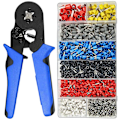 Miniatyrbild 7 av 11: 0,08-10mm Rörtångsklämmor Verktygsset Nytt 1200st Terminalklämmor Mini Elektrisk Tång HSC8 Precisionsklämsats Black and 1200pcs