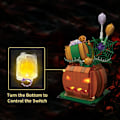 Miniatyrbillede 4 af 8: Glædelig Halloween Græskar Lysende Hytte Klods Sæt Kreative Græskar Spøgelser Festhuse Model Byggeklodser Børn Drenge Legetøj Gaver Four sets with box