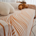 Miniatyrbillede 1 af 7: Universal dobbeltsidet chenille nordisk skridsikker fuldt dækket universal sofabetræk Orange Line cover cloth 180*180