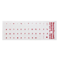 Miniatyrbild 1 av 10: 2 st Tangentbordsdekaler Ryska Transparent Tangentbordsöverdrag Clear Red