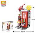 Miniatyrbillede 2 af 11: LOZ Byggeklodser Bybillede Scene Kaffebar Butik Arkitektur Samlelegetøj Julegave til Børn Voksne without  box2