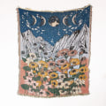 Pikkukuva 9 / 11: Vintage-sohvapeitto, boheemi tuolinpäällinen, pyyhe, pehmeä puuvillainen seinävaate, pöytäliina, perhekoriste, bohotyyli, festivaalilahja H 8 130x150cm