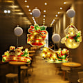 Miniatyrbilde 4 av 11: Vindusklistremerker Hengende Lys Juledekorasjonslys Utstillingsvindu Butikk Led Sugekopplampe Små Fargede Lys Family photo (10 small and 3 large)