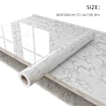 Miniatyrbilde 3 av 5: Grå/Hvit/Svart Blank Marmor Papir Granitt Vanntett Tapet Selvklebende Tapet Grå 60*500 Grey 60*500