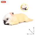 Miniatyrbillede 1 af 11: Oenux Dejlige Fransk Bulldog Dyr Sød Hvalp Sovende Dovne Hund Actionfigurer Model Figur PVC Boligindretning Uddannelseslegetøj without box11