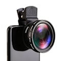 Miniatyrbillede 4 af 9: 2-i-1 Super Vidvinkelobjektiv Mobiltelefon Makro HD Kameraobjektiv Til iPhone 13 12 11 8 XS Huawei Xiaomi Samsung Makro Fisheye-objektiv Red