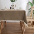 Pikkukuva 4 / 6: Pöytäliina, pellavamainen, vedenpitävä, suorakulmainen, kotitalouksien ruokapöydälle UTR20019 deep coffee 140cm*180cm
