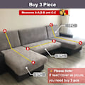 Miniatyrbild 3 av 11: Elastiskt Stretch Sofföverdrag 1/2/3/4 Sits Sofföverdrag Universal Soffor Vardagsrum Sektionssoffa L-formad Överdrag 002 1-seater(90-140cm)