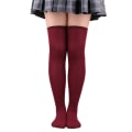 Miniatyrbilde 3 av 11: Lange Strømper Dame Høst Vinter Høy Sokker For Jenter Allsidig Over Kne Sokker Performance Strømpebukser Cosplay Varme Black One Size