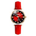 Miniatyrbild 1 av 5: Läderarmband Diamantyta Mode Quartz Klocka One Piece Dropshipping Vattentät Klocka Gradient red face red belt