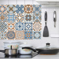 Miniatyrbilde 2 av 11: Mosaikkfliser i arabisk stil, klistremerker for stue, kjøkken, retro 3D vanntett veggmaleri, dekal, baderomsdekor, DIY selvklebende tapet 18 10x50cm