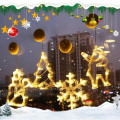 Miniatyrbillede 3 af 11: LED Jule Dekorativt Lys Vindue Sugekop Lys Klokke Juletræ Elg Jule Event Fest Stemningslys Moon
