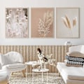 Miniatyrbild 1 av 4: Målardukstryck Pampasgräs Växter Naturlandskap Torkat Gräs Modern Boho Botanisk Affisch Galleribilder 20x30cm(8x12in)x3 Oramad