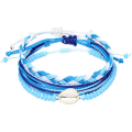 Miniatyrbilde 7 av 10: Armbåndsett i tre deler, amerikansk vestkyststil, skallvoksline, håndvevd 18-6/9-32/40-1