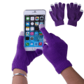 Miniatyrbillede 1 af 11: 1 Par Unisex Vinter Varme Kapacitive Strikhandsker Bløde Komfortable Håndvarmere til Touchskærm Smart Phone Nye Purple One Size