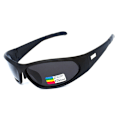 Miniatyrbillede 1 af 3: Polariserede cykelbriller til udendørs brug, cykelbriller, sports solbriller Black frame polarized gray sheet 17cm