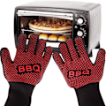 Miniatyrbild 8 av 11: BBQ Handskar Högtemperaturtåliga Ugnsvantar 500 800 Grader Brandsäkra Grill Värmeisolerande Mikrovågsugnshandskar 33cm C