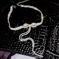 Miniatyrbild 3 av 4: Rosett Diamant Tofs Halsband Nyckelbenskedja Dam Kroppssmycken Default Title
