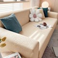 Miniatyrbilde 4 av 11: Fløyels Sofabed Trekk Sammenleggbar Armløs Sete Beskyttelse Moderne Stretch Sofabed Trekk Elastisk Plysj Sofabeskyttelse Hjem Bankett 3 S  150-185 cm