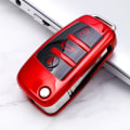 Miniatyrbilde 3 av 6: TPU Sammenleggbar Nøkkelveske Bag Cover For A3 A4 A5 A6 A7 Q3 Q5 S6 B6 B7 B8 C6 8P 8V 8L TT RS Bil Shell FOB Beskyttelse Tilbehør Overseas blue key case