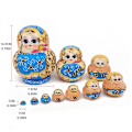 Miniatyrbild 1 av 11: Ryska Dockor i Trä Matryoshka Leksaker för Barn Jul Hem Rum Dekoration Halloween Önskningsgåva 1 SET6