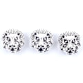 Miniatyrbild 8 av 8: 10 st Antika Uggla Lejon Buddha Leopard Huvud Distanspärlor Berlock DIY Armband Halsband Pärlor för Smyckestillverkning Tillbehör Leopard silver 10pcs