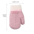 Pikkukuva 1 / 11: Lasten Käsineet Talvi Yhtenäinen Paksuuntuva Plus Velvet Halter Käsineet Lapsille Taapero Ulkona Pidä Lämpimänä Neulotut Lapaset Narulla M(3-6 Years)