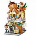 Miniatyrbillede 8 af 11: LOZ Byggeklodser Bybillede Scene Kaffebar Butik Arkitekturmodel Samlelegetøj Julegave til Børn without  box12