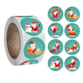 Miniatyrbild 8 av 11: 500 st/rulle Jul Godispåse Förslutningsetiketter Juldekoration för Hemmet Jultomte Julgran Ornament Nyår 2023 5