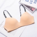Miniatyrbillede 2 af 4: 75-85 A/B Cup Dame Trådløse BH'er Sømløse Bogstavstropper BH Sexet Undertøj Justerbar Push Up Bralette Wine red 75
