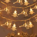 Miniatyrbilde 7 av 11: Juletre Snøfnugg LED Lyslenke Banner Juledekorasjon 2023 for Hjem Navidad Juletre Dekor Eventyrlys Anheng style 3 1.5M 10LED