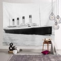 Miniatyrbild 7 av 8: Anpassad Titanic Tapestry Hem Vardagsrum Dekor Vägg Party Estetisk Hängande Tapestries Filt för Sovrum 1-12-1-26 50X75CM Tapestry3