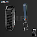 Miniatyrbild 1 av 11: ABS Kolfiberstil Bilnyckelfodral Skal Fob För A3 A4 A5 C5 C6 8P 8L B6 B7 B8 Q3 Q5 Q7 A6 A7 4M 8S B9 A8 Q8 C8 TT C set 3