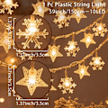 Pikkukuva 1 / 11: Joulukuusi Lumihiutale LED-valonauha Banneri Joulukoriste 2023 Kotiin Navidad Joulukuusen Sisustus Keijuvaloriipus light style 12