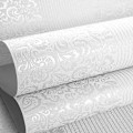 Miniatyrbillede 2 af 5: Moderne Simpelt Soveværelse 3D Stereo Stue Hvide Lodrette Striber Non-woven Tapet Europæisk TV Baggrund Tapet lyseblå light blue
