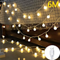 Miniatyrbild 4 av 5: 6M Körsbärsbollar Ljusslinga Dekorativa Lampor Batterilåda Bröllop Jul Utomhus Uteplats Girlang Dekoration Warm white 3M
